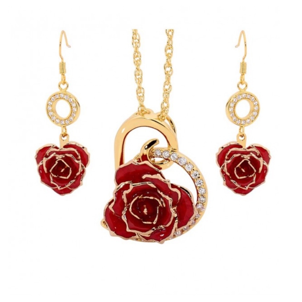 The Eternity Rose 24K Dipped Gold with Jewelry - Picture 6 of 8